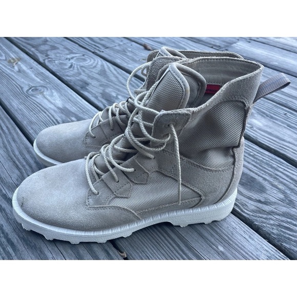 Sorel Shoes - Women’s Sorel Waterproof Caribou Boots Ancient Fossil Chalk Outdoor/Workwear